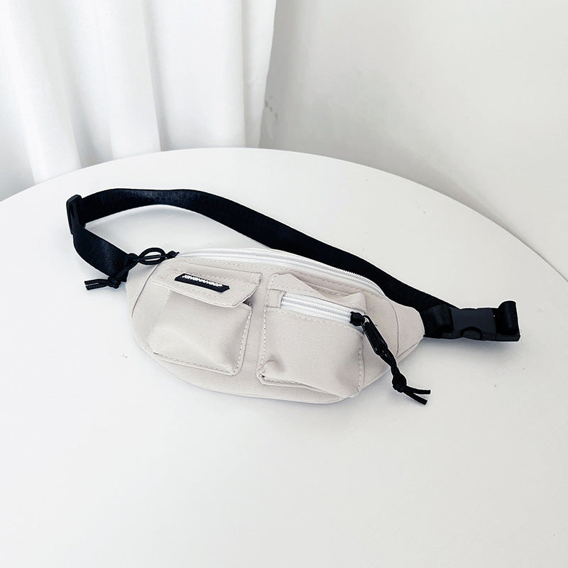 Children's Fashion Simple Canvas Crossbody Waist Bag