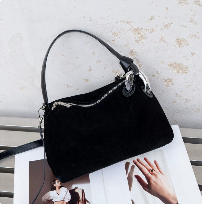 Women's Leather High-grade Frosted Suede Handbag Crossbody Bag Niche Design