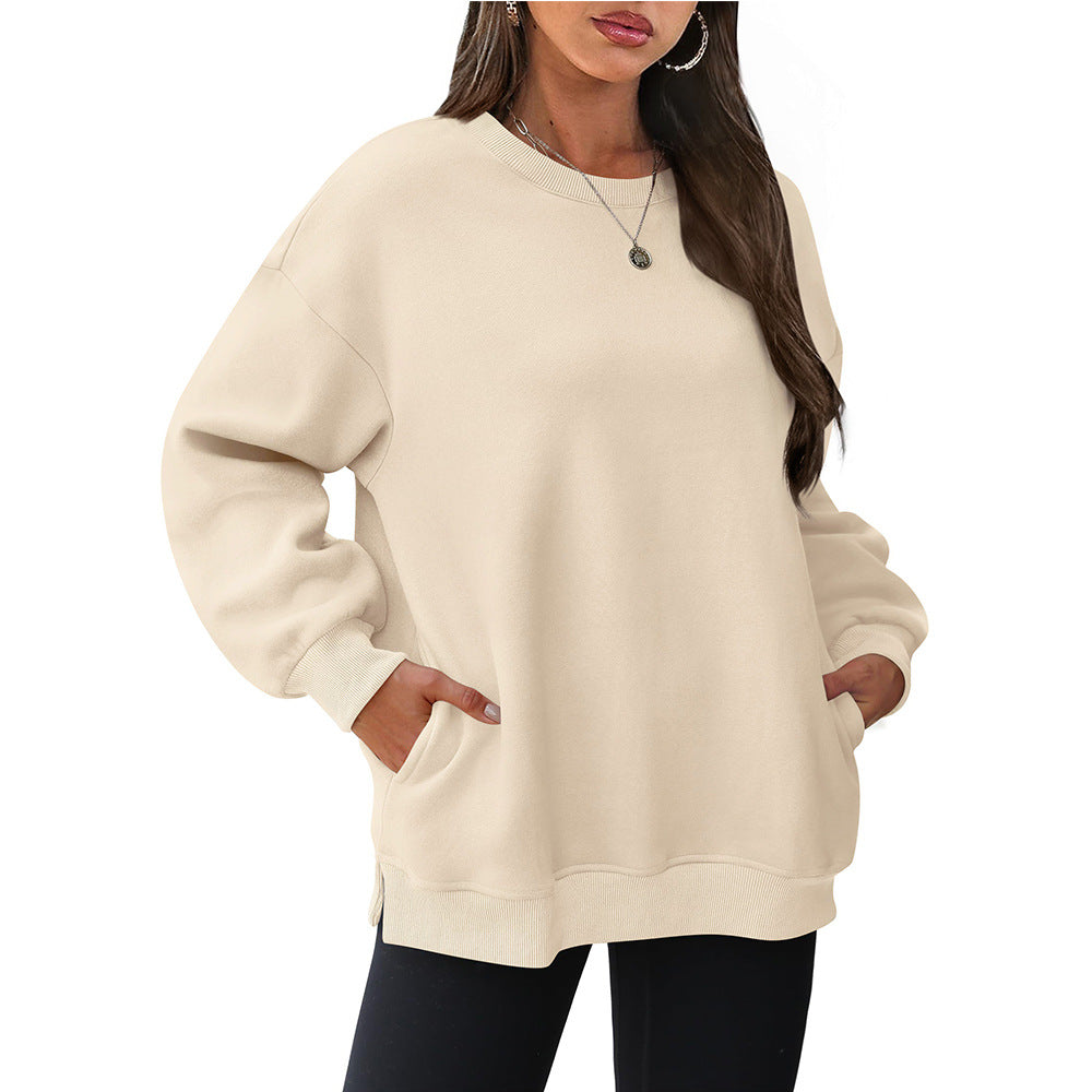Women's Round Neck Long Sleeve Sports Fashion Pullover