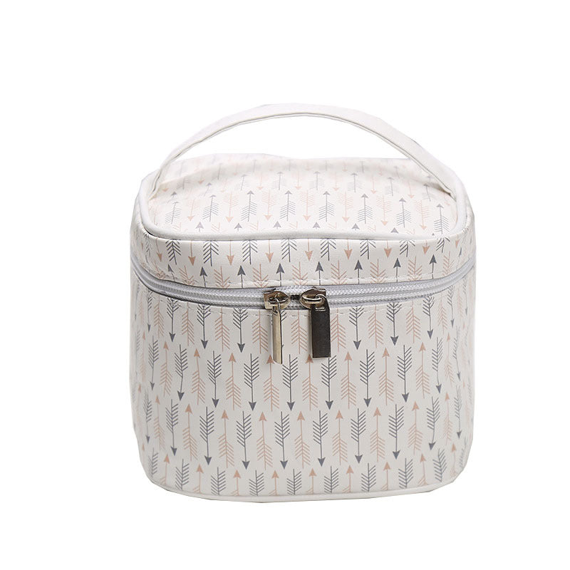 Pu Print Portable Cosmetic Bag Polka Dot Wash