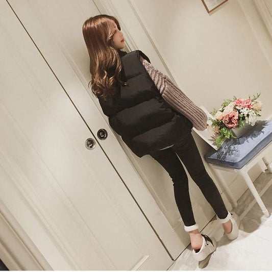 Cotton Vest Women's Short Winter Down