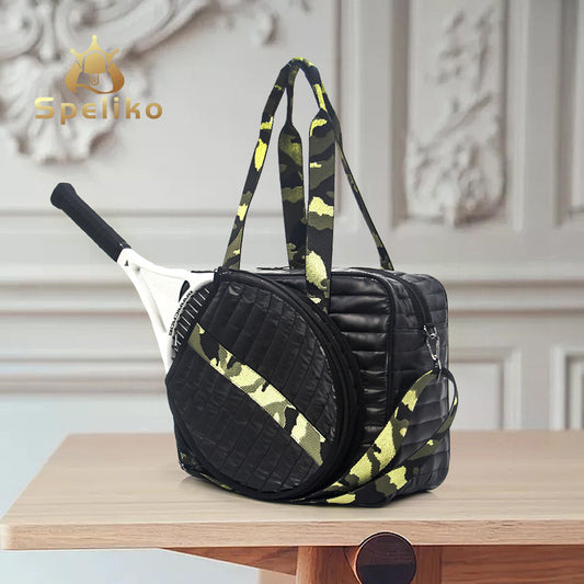 Fashion Striped Hand-carrying Crossbody Shoulder Tennis Pack
