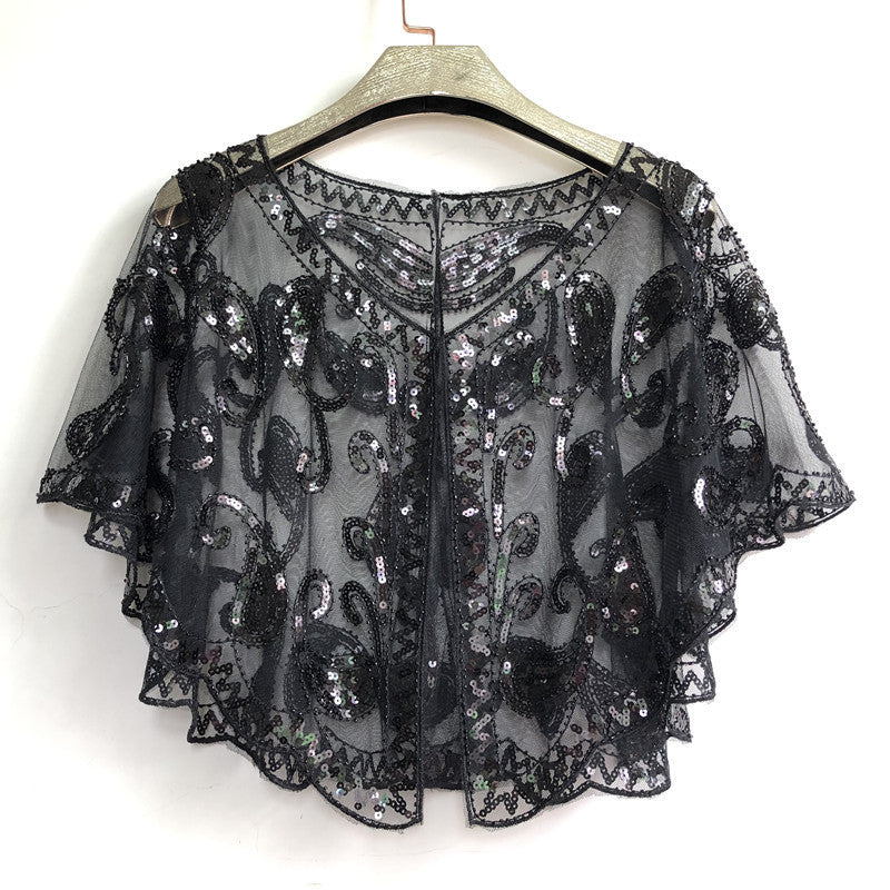 Shawl Outer Match Short And Thin Sequined Dress