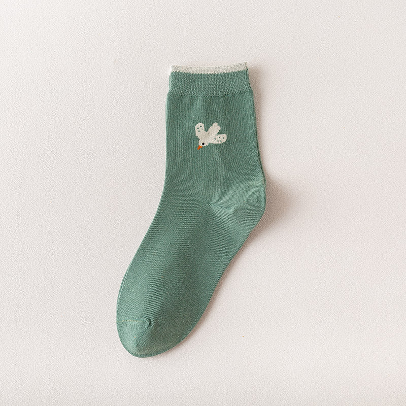 Women's Fashion Cartoon Animal Mid-calf Warm Socks