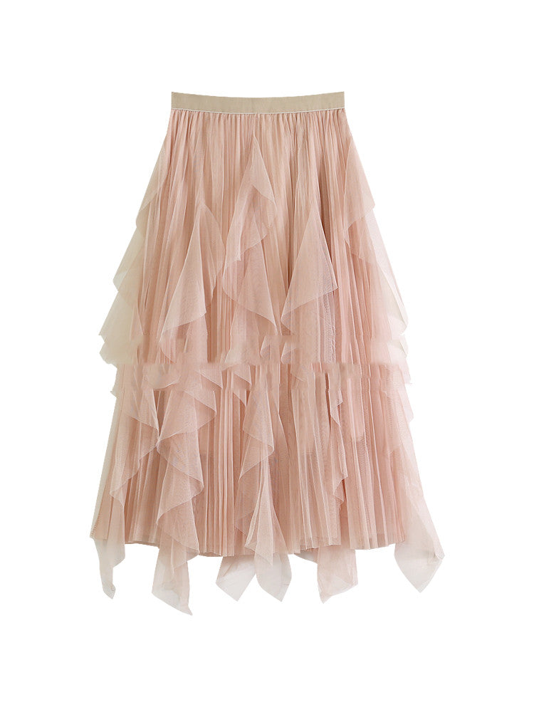 Fairy Skirt Pleated Irregular Spring And Autumn