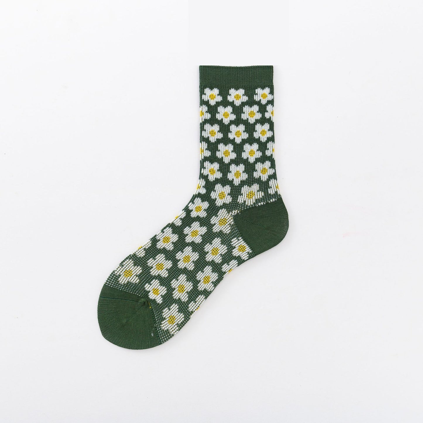 Double Needle Hyuna Style Flower Socks