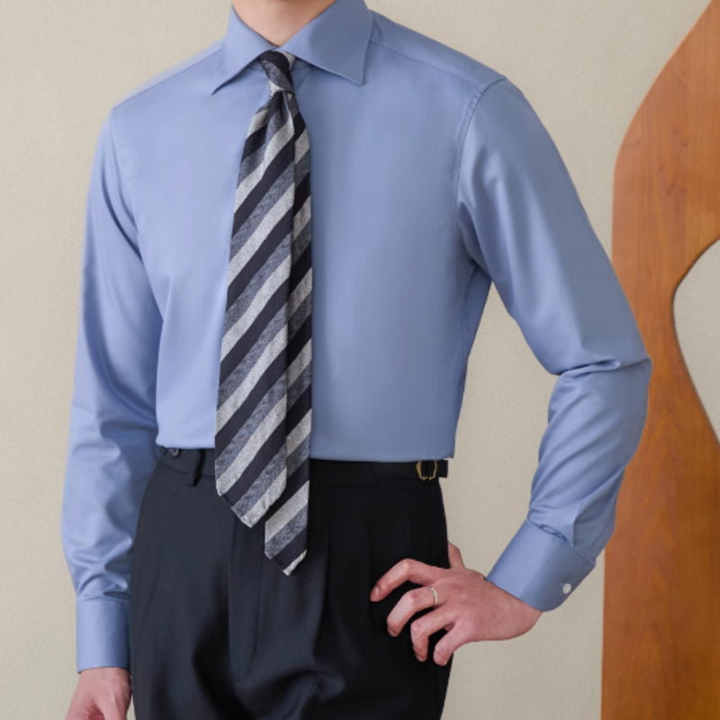 Italian Windsor Collar Tong Qin Ironing Free Long Sleeves Shirt