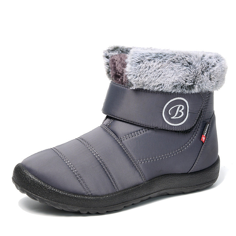 Women's High Cotton-padded Shoes Cold-proof Warm With Velvet
