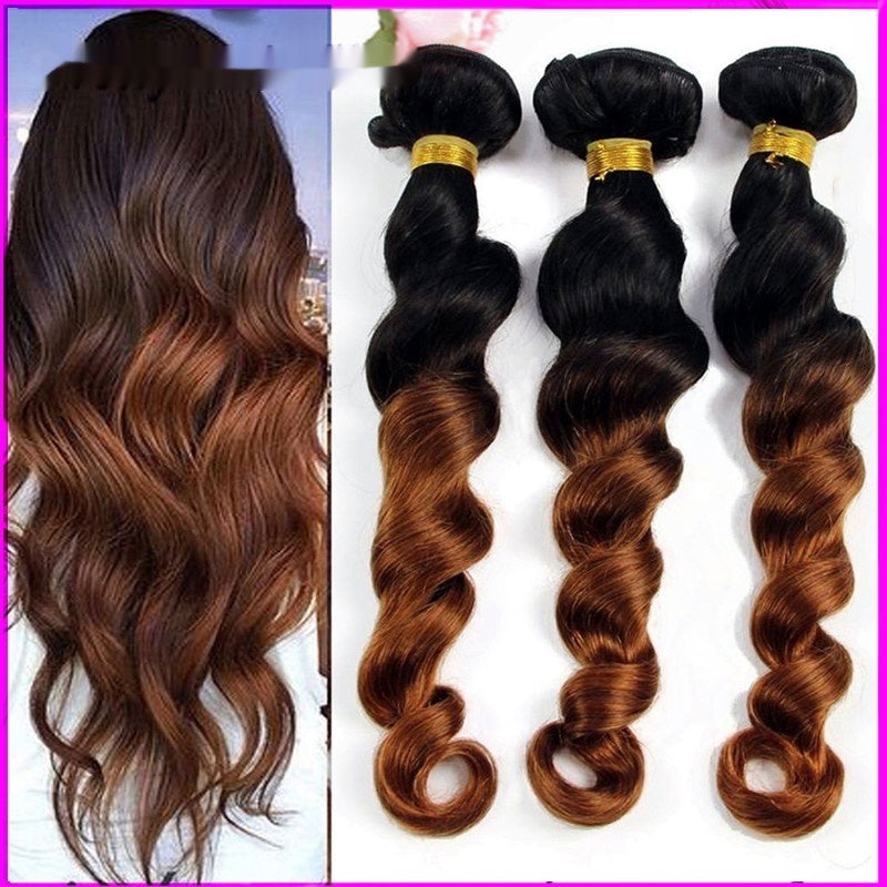 10A Ombre  loose deep wave Peruvian human virgin hair