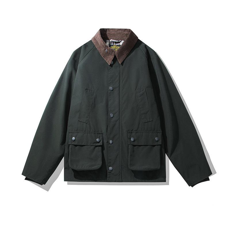 Waterproof Safari Jacket Oil Wax Jacket Trench Coat Overalls