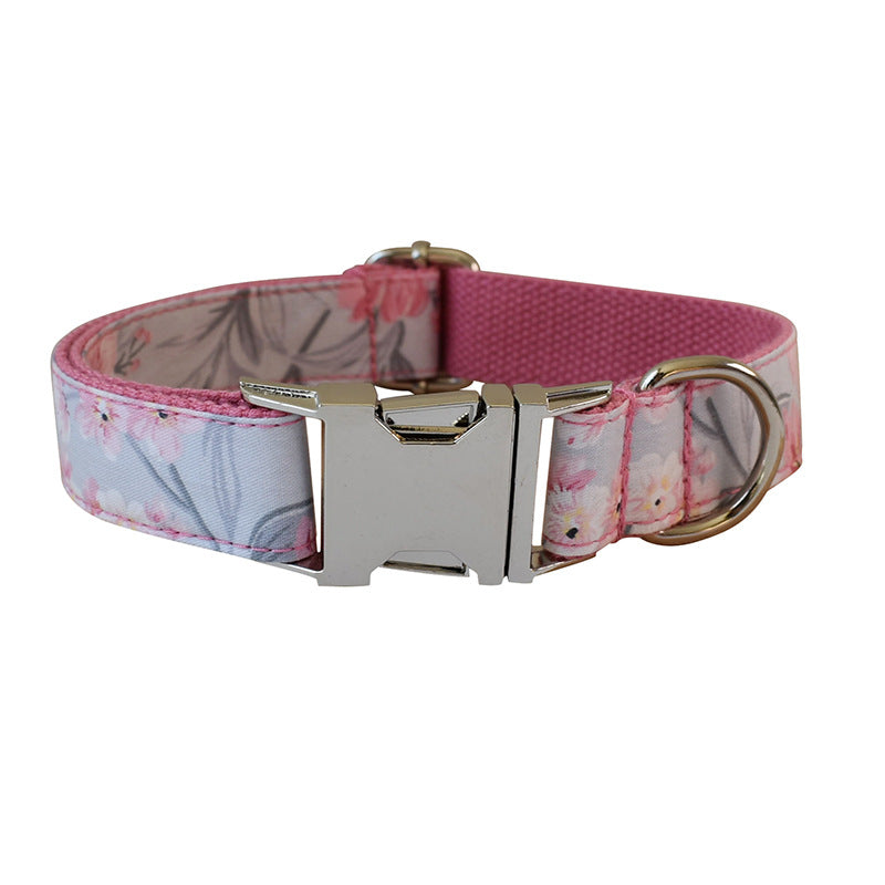 Ink Painting Print Pet Dog Collar Leash Bow