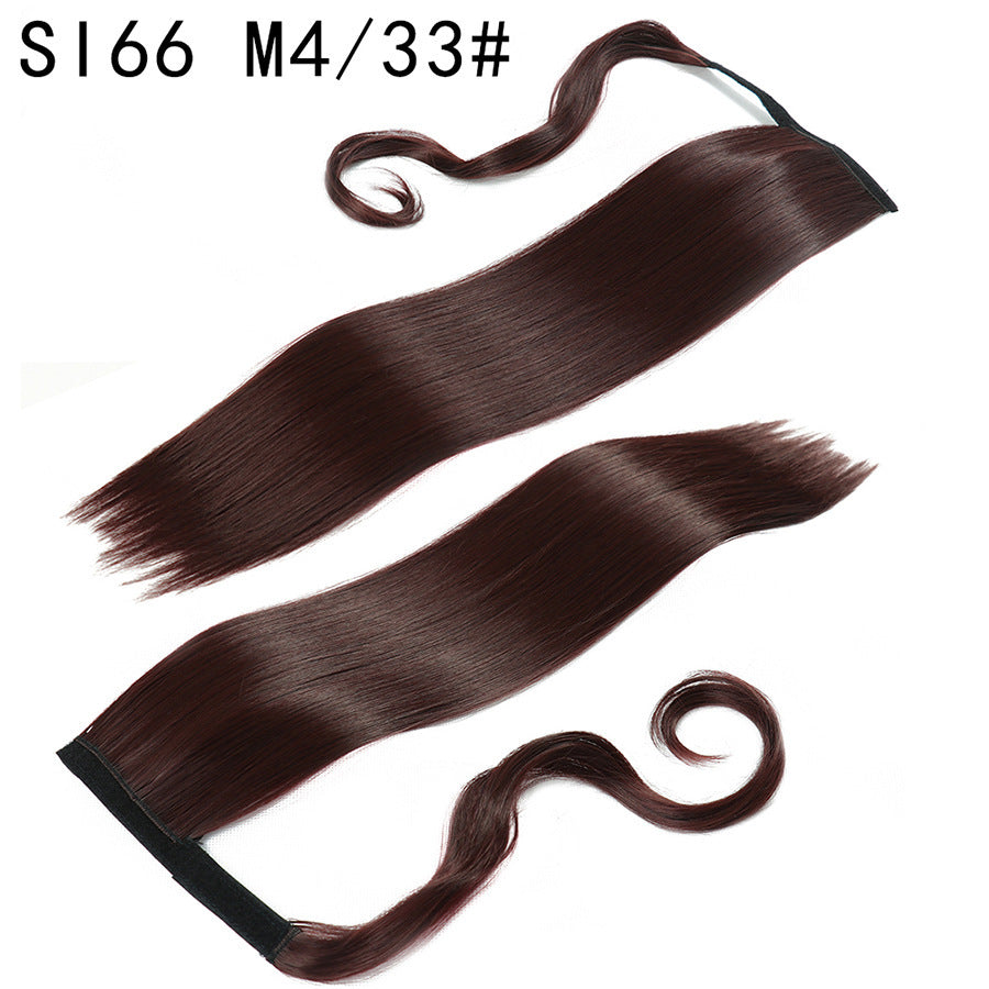 Long Straight Synthetic Wig With Headband For Womens Ponytail
