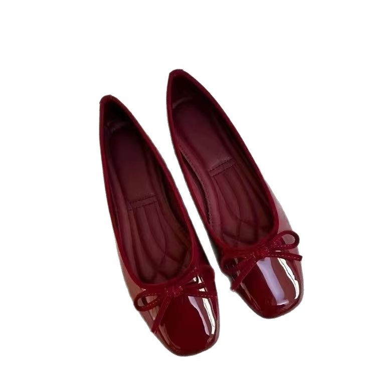 Flat Shoes Low-cut Patent Leather Fashion Mary Jane Shoes