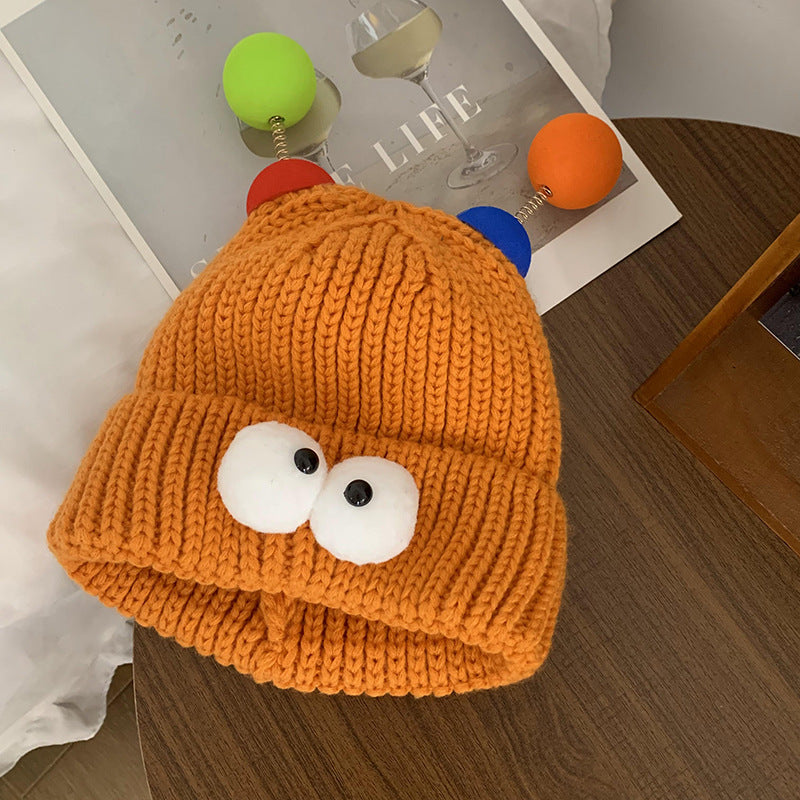 Funny Couple Style Knitted Hat Makes Your Face Look Smaller