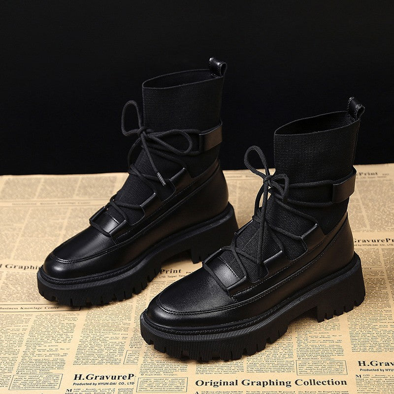 Autumn And Winter New European Station Trend With Martin Boots Casual Short Boots