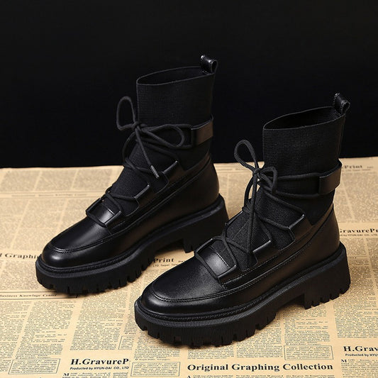 Autumn And Winter New European Station Trend With Martin Boots Casual Short Boots