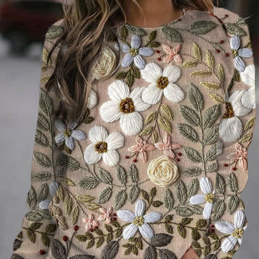 Women's Christmas Street Fashion Round-neck Shirt Top