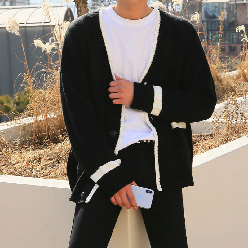 Men's Knitting Loose Sweater Coat