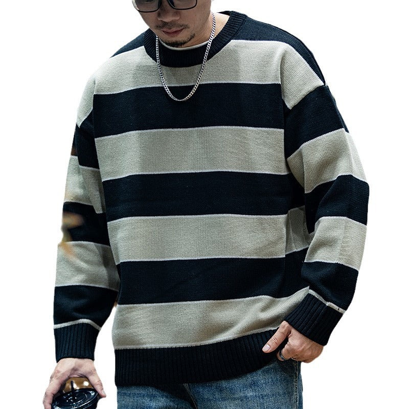 Herre Løs Mode Mærke Amerikansk Rundhals Casual Sweater Herre