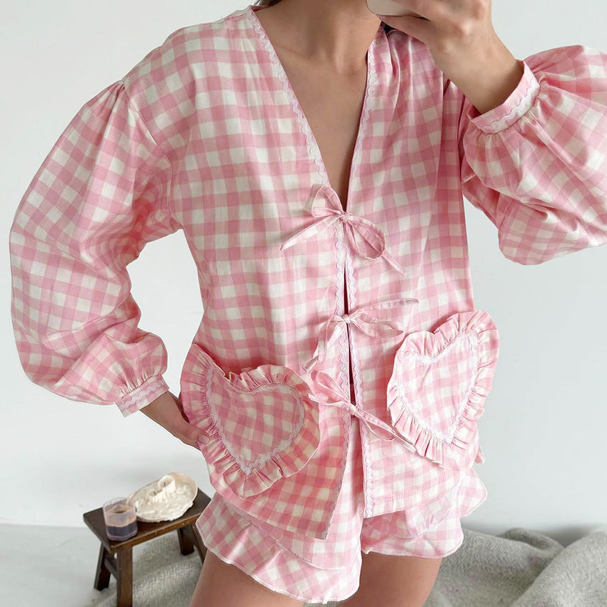This Relaxed-fit Long-sleeve Shorts Set Is Perfect For Lounging At Home Or Wearing When Youre Out And About