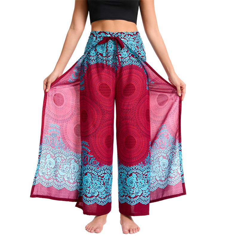 Bohemian Casual Loose Rayon Culottes For Women