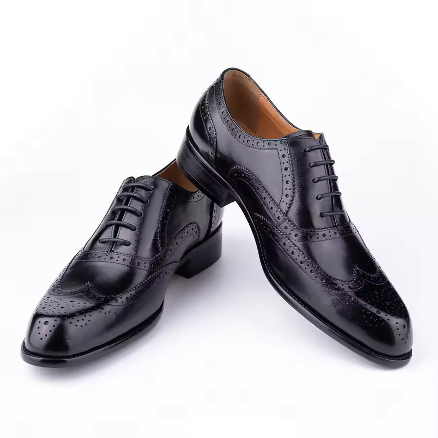Men's Fashion Oxford Hand Carved Craft Purple Wedding Party Shoes