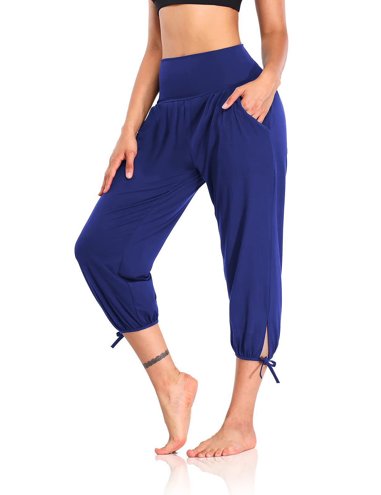 Loose Comfort And Casual Cropped Knitted Jogger Pants