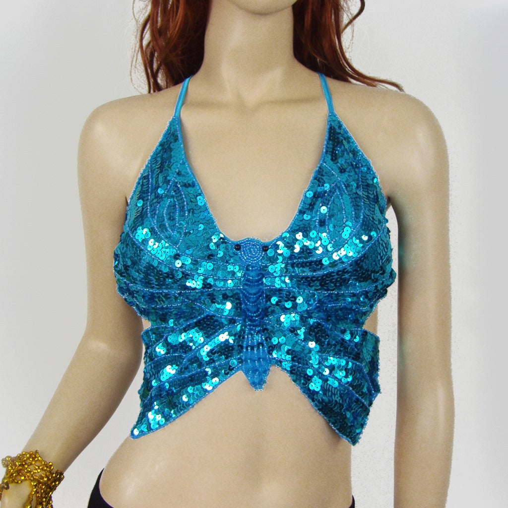 Belly Dance Sequin Butterfly Bra DS Nightclub Stage