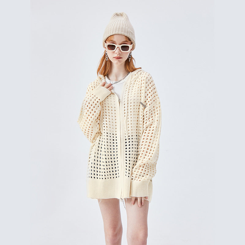 Men's Sweater Knitted Cardigan Hooded Coat