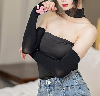 Cute Three-dimensional Meat Pad Pantyhose Over The Knee