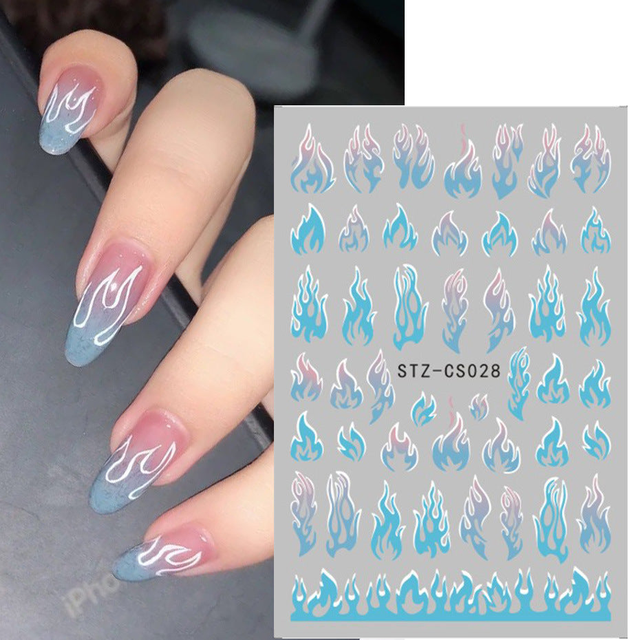 Facebook English Letters Fruit Graffiti Flame 3D Adhesive Stickers