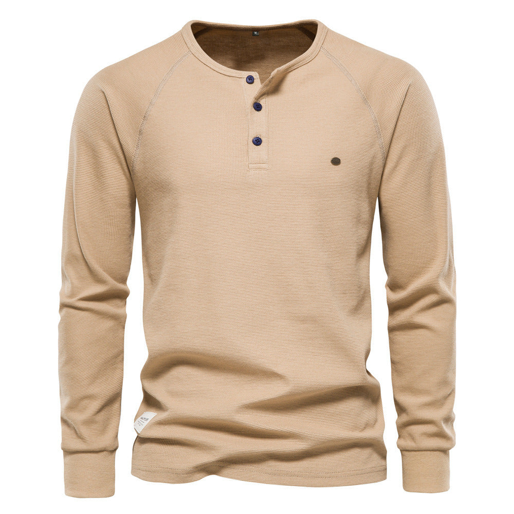 Mens Stylish Casual Long-sleeve Henley Base Layer