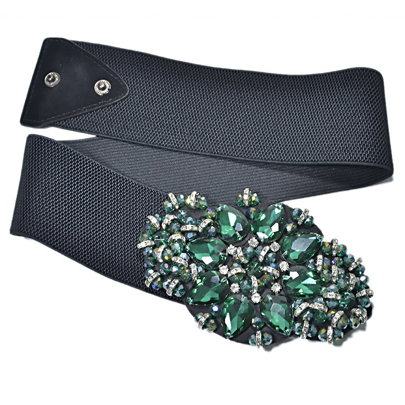 Women's Sweet And Elegant Color Rhinestone Inlaid Girdle