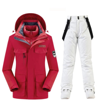 Womens 3-in-1 Outdoor Softshell Jacket Two-Piece Set