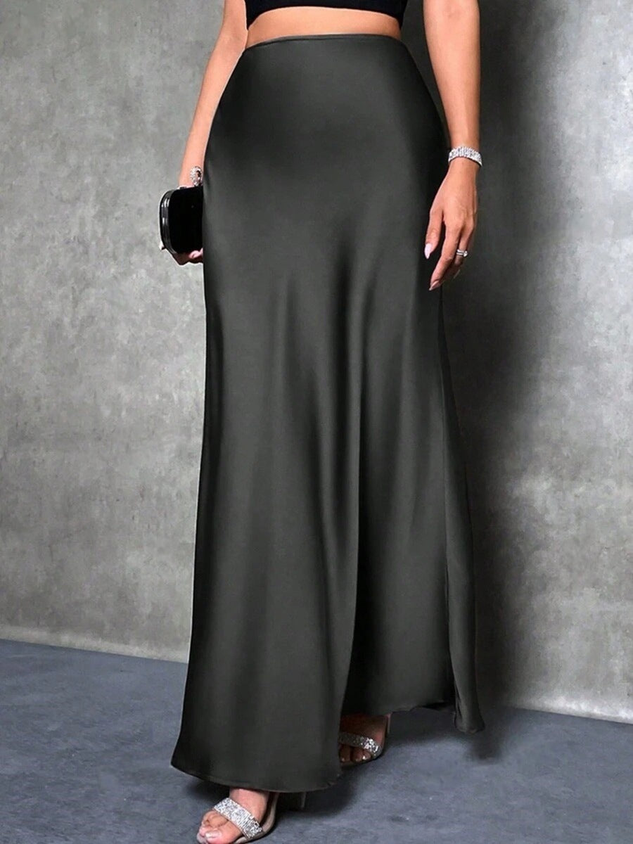 Satin Skirt For Spring And Summer