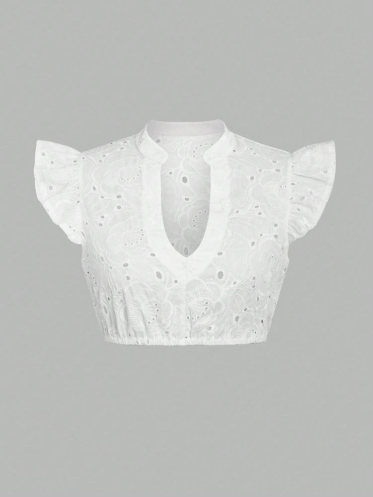 Elegant V-neck Beer Shirt With A Refined Minimalist Base Design