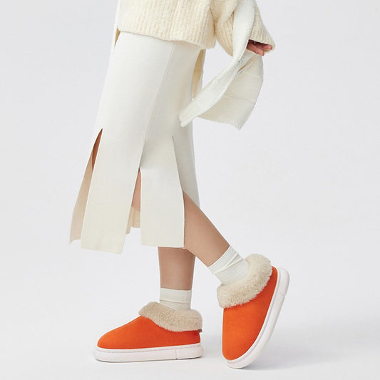 Outer Wear Snow Warm Stepping Shit Sense Thick Bottom Cotton Slippers