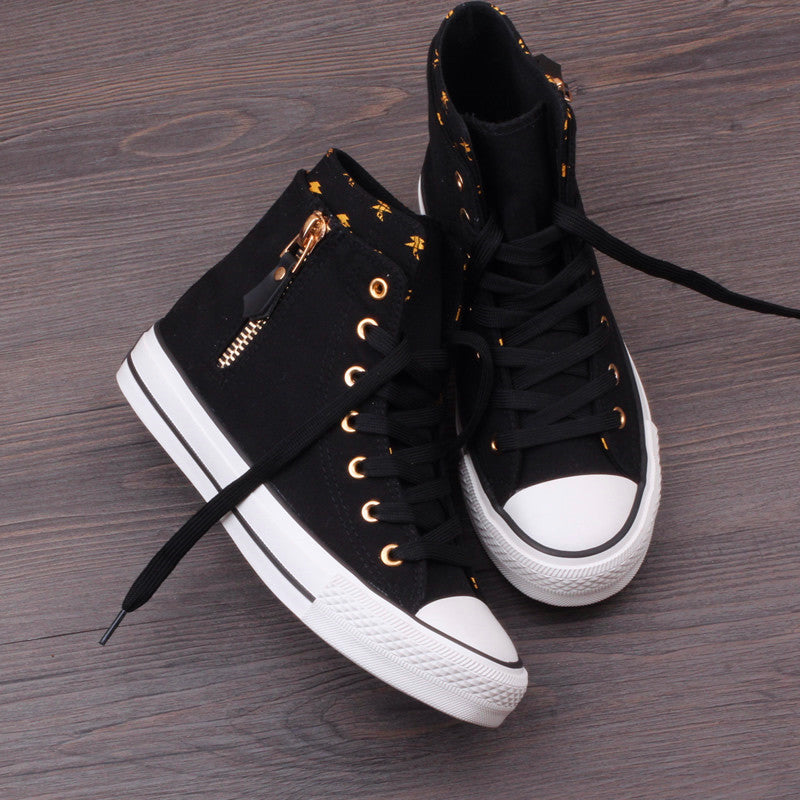 Spring And Summer High-top Canvas Shoes