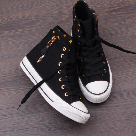 Spring And Summer High-top Canvas Shoes