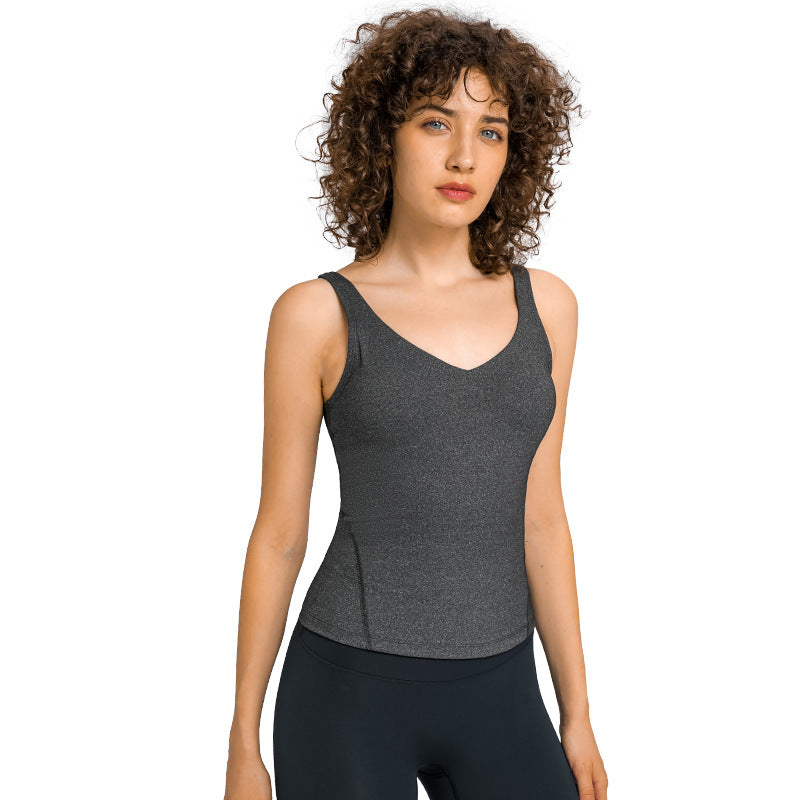 V-neck Beauty Back Exercise Vest For Women