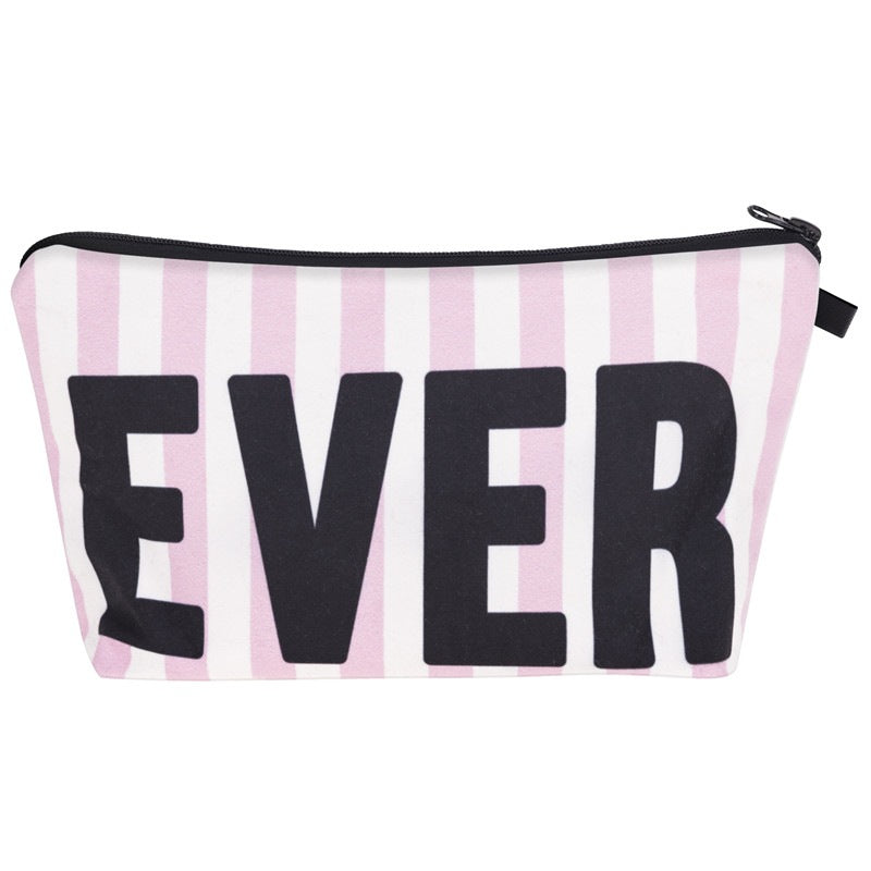 Letter Print Women's Cosmetic Clutch Multifunctional Storage Bag