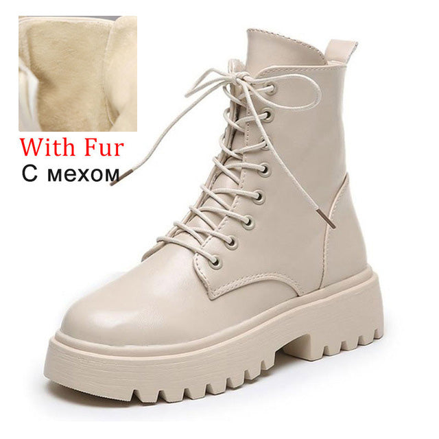 Net Celebrities Increase In British Style Martin Boots Female Ins Tide Wild