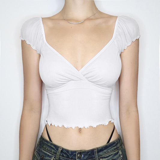 Stylish And Minimalist Womens Short Sleeve Top