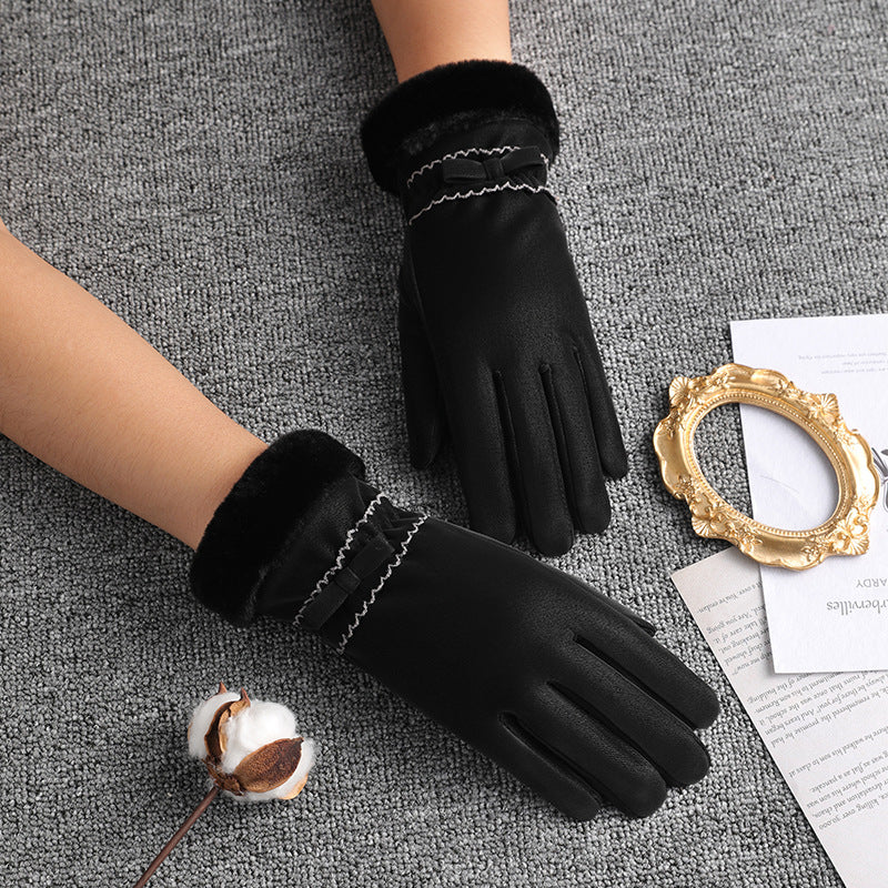 Plush Thick Windproof Touch Screen Driving Gloves