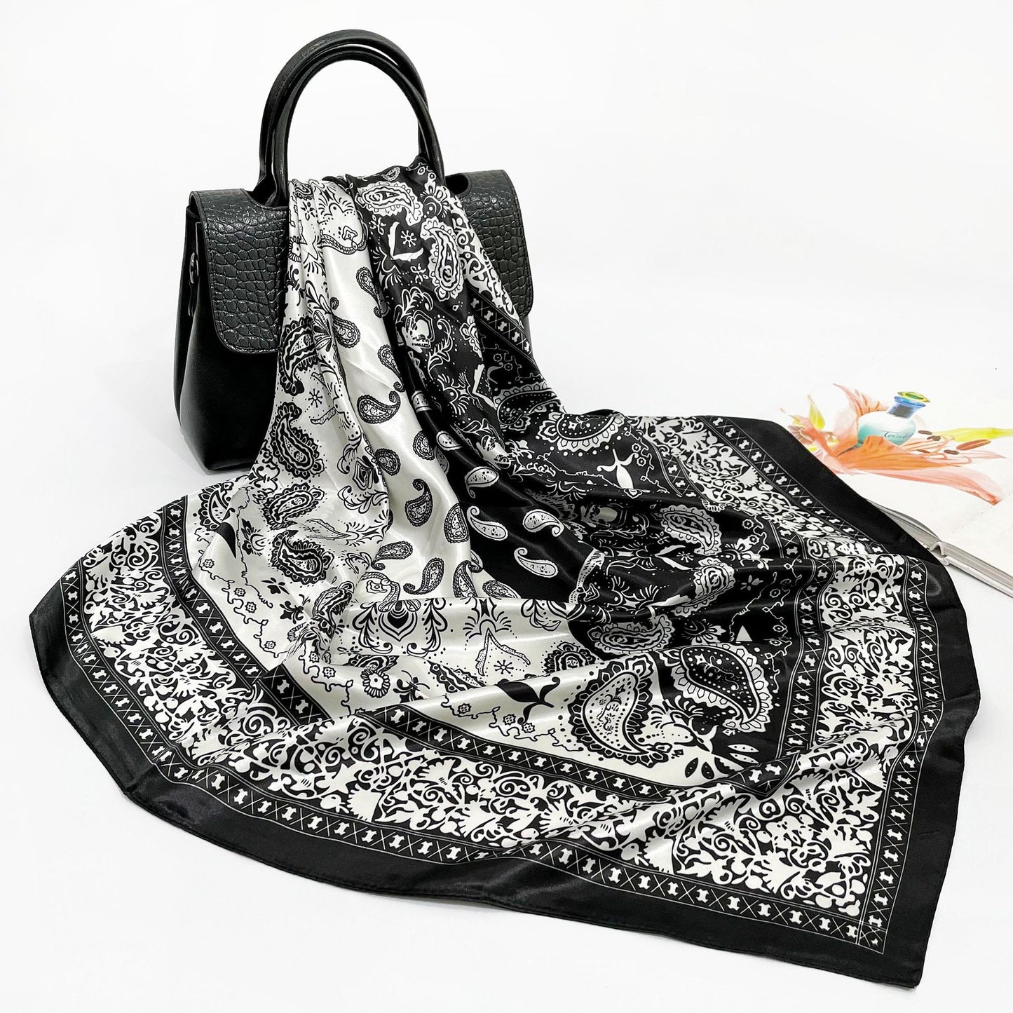 Spring And Autumn New 90cm Silk Scarf Silk Square