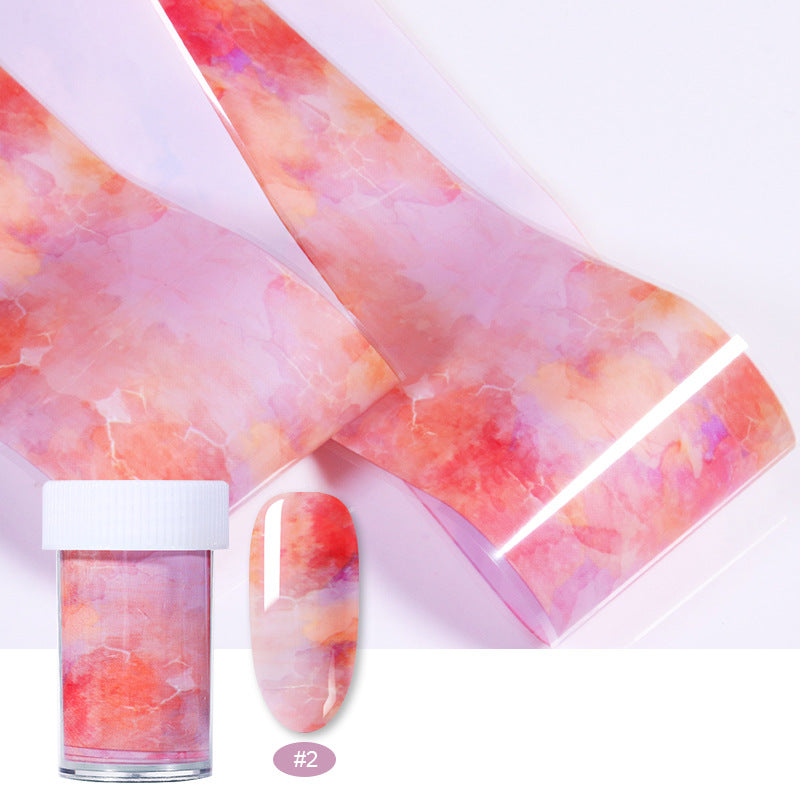 Marble Smudge Pattern Starry Nail Sticker
