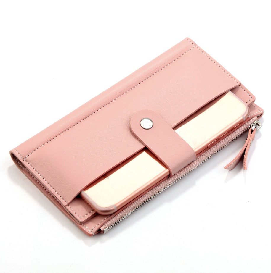 Clutch three fold buckle coin purse