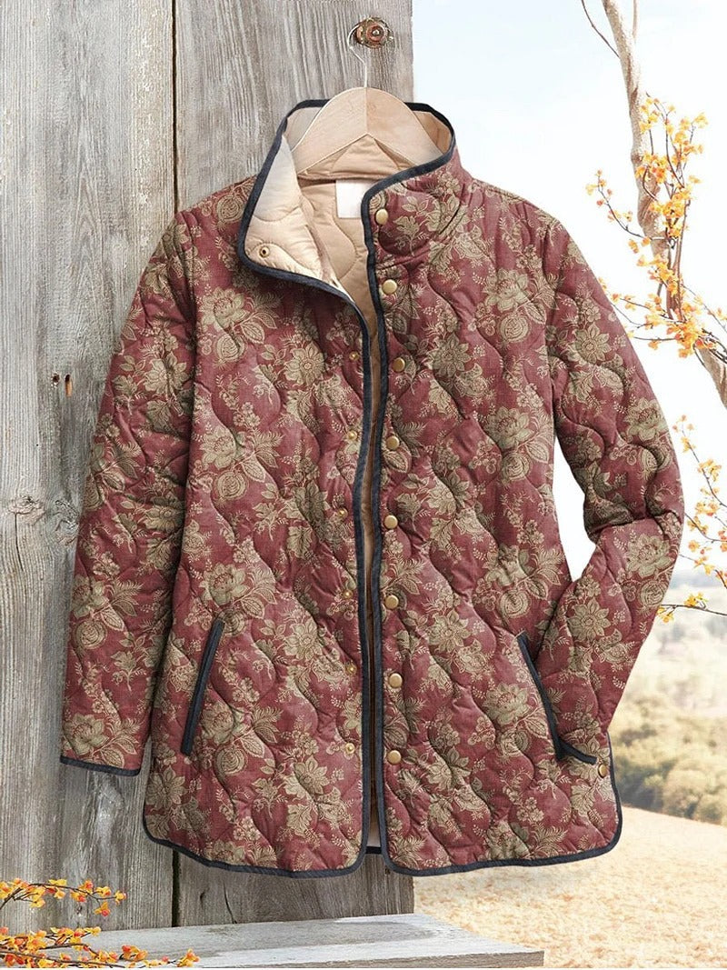 Female Loose Casual Print Personality Cotton Coat Jacket