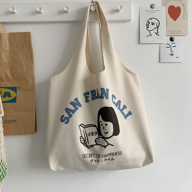 Japanese Simple And Versatile Literary Large Capacity Shoulder Bag