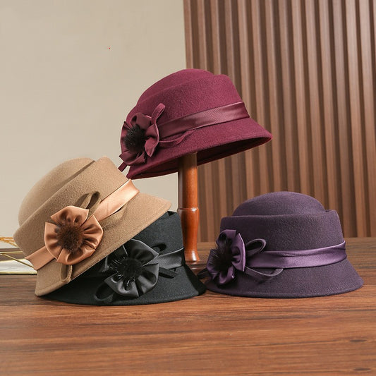 Retro tophat i uld til kvinder